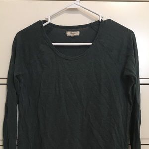Madewell long sleeve shirt. Forest green. SMALL
